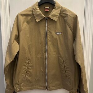 55 DSL  Men's Vintage Khaki Bomber Lightweight Jacket Size Large